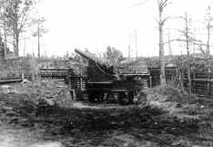 Tykki asemassaan v.1918