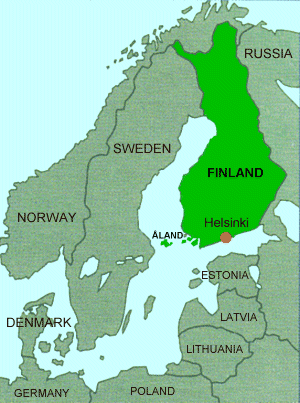The map of northern Europe